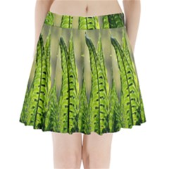 Fern Ferns Green Nature Foliage Pleated Mini Skirt by Nexatart