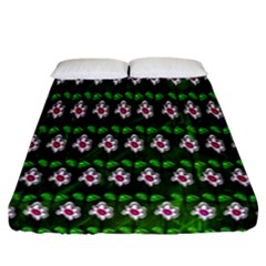 Floral Pattern Fitted Sheet (california King Size)