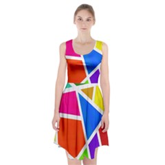 Geometric Blocks Racerback Midi Dress