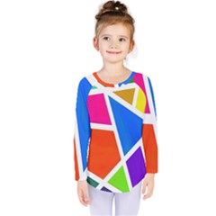 Geometric Blocks Kids  Long Sleeve Tee