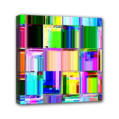 Glitch Art Abstract Mini Canvas 6  X 6 