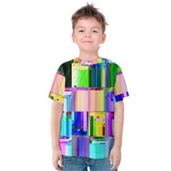 Glitch Art Abstract Kids  Cotton Tee