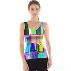 Glitch Art Abstract Tank Top