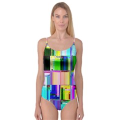 Glitch Art Abstract Camisole Leotard 