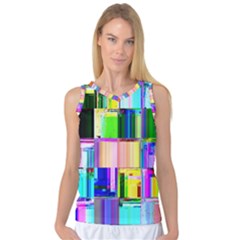 Glitch Art Abstract Women s Basketball Tank Top