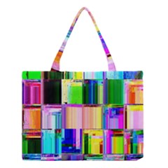 Glitch Art Abstract Medium Tote Bag