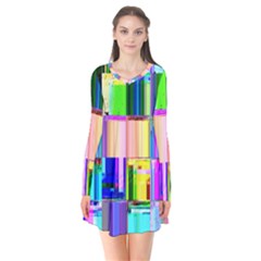 Glitch Art Abstract Flare Dress