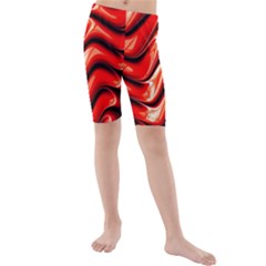 Fractal Mathematics Abstract Kids  Mid Length Swim Shorts