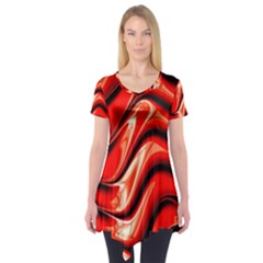 Fractal Mathematics Abstract Short Sleeve Tunic 