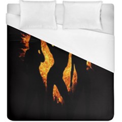 Heart Love Flame Girl Sexy Pose Duvet Cover (king Size)