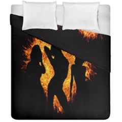 Heart Love Flame Girl Sexy Pose Duvet Cover Double Side (california King Size)