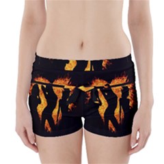 Heart Love Flame Girl Sexy Pose Boyleg Bikini Wrap Bottoms by Nexatart