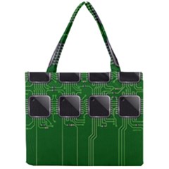 Green Circuit Board Pattern Mini Tote Bag