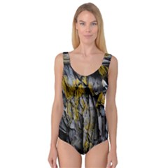 Grey Yellow Stone Princess Tank Leotard 