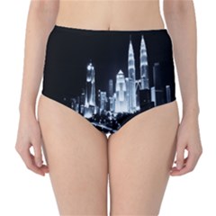 Kuala Lumpur Urban Night Building High-waist Bikini Bottoms