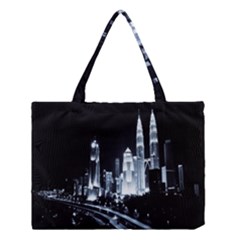 Kuala Lumpur Urban Night Building Medium Tote Bag