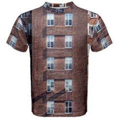 New York Building Windows Manhattan Men s Cotton Tee by Nexatart