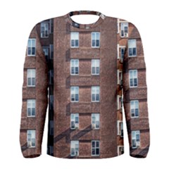 New York Building Windows Manhattan Men s Long Sleeve Tee by Nexatart