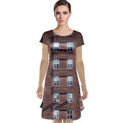 New York Building Windows Manhattan Cap Sleeve Nightdress by Nexatart