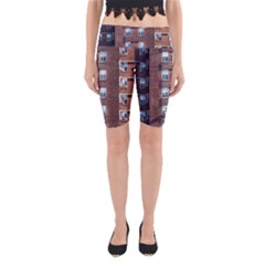 New York Building Windows Manhattan Yoga Cropped Leggings