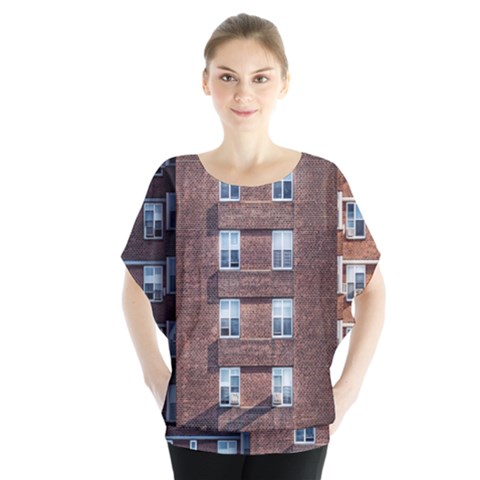 New York Building Windows Manhattan Blouse by Nexatart