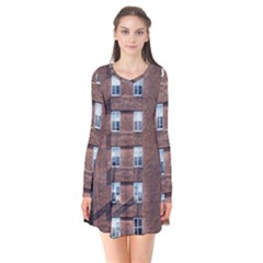 New York Building Windows Manhattan Flare Dress