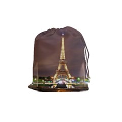 Paris Eiffel Tower Drawstring Pouches (medium)  by Nexatart