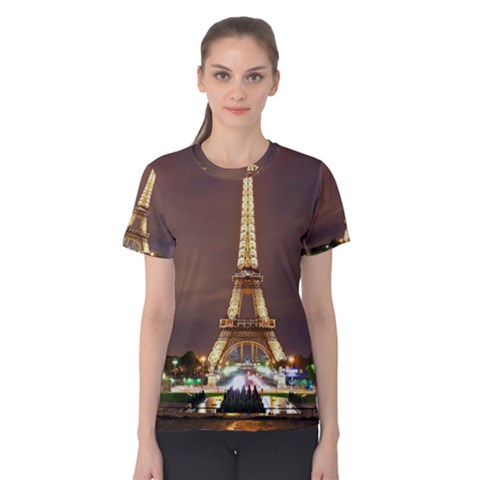 Paris Eiffel Tower Women s Cotton Tee by Nexatart