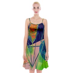 New Form Technology Spaghetti Strap Velvet Dress by Nexatart