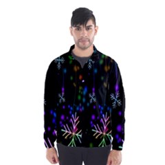 Nowflakes Snow Winter Christmas Wind Breaker (men) by Nexatart