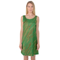 Brown Green Texture                                                  Sleeveless Satin Nightdress by LalyLauraFLM