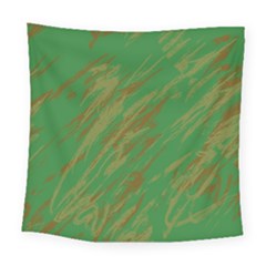 Brown Green Texture                                                 Square Tapestry by LalyLauraFLM