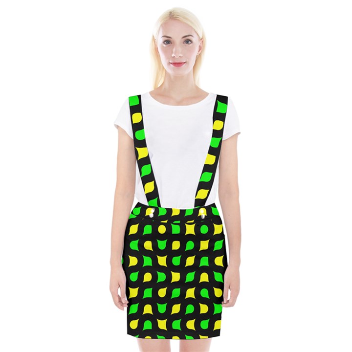 Yellow green shapes                               Braces Suspender Skirt