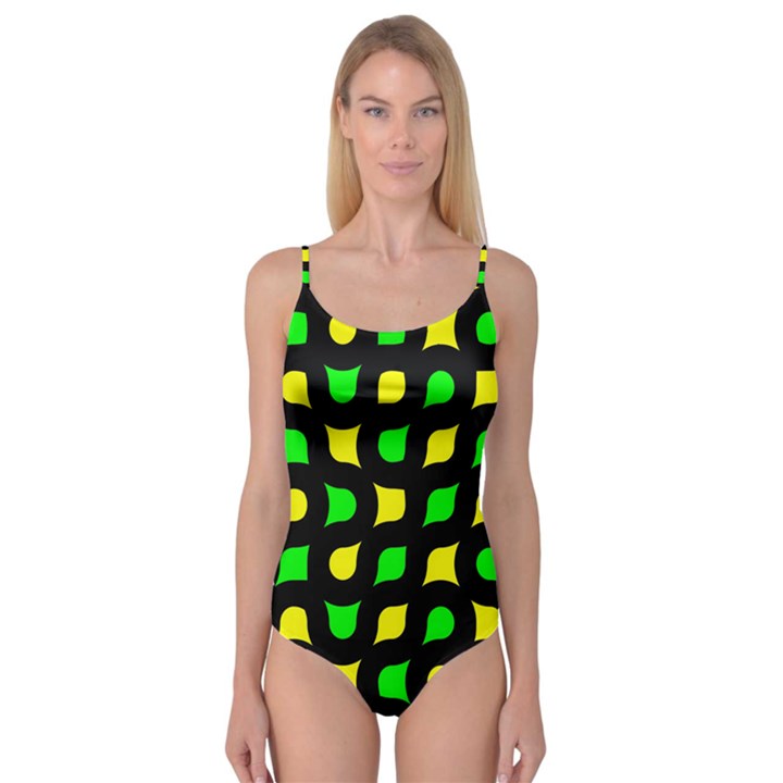 Yellow green shapes                                                Camisole Leotard