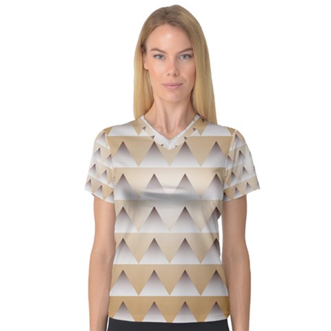 Pattern Retro Background Texture Women s V-neck Sport Mesh Tee by Nexatart