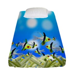 Pisces Underwater World Fairy Tale Fitted Sheet (single Size) by Nexatart