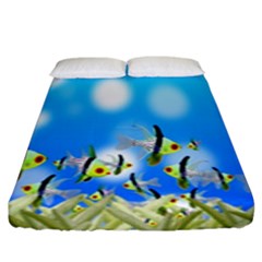 Pisces Underwater World Fairy Tale Fitted Sheet (king Size) by Nexatart