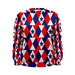 Patriotic Red White Blue 3d Stars Women s Sweatshirt