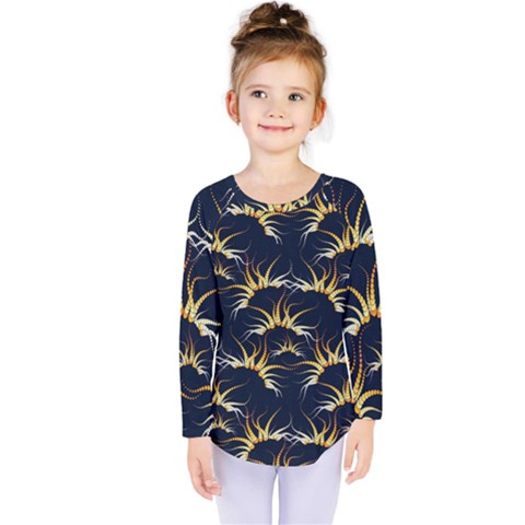 Pearly Pattern Kids  Long Sleeve Tee by Nexatart