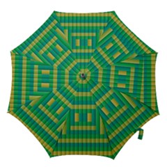 Pattern Grid Squares Texture Hook Handle Umbrellas (small) by Nexatart