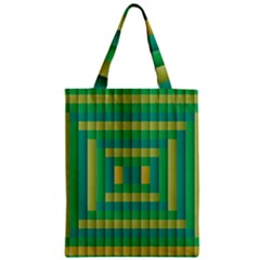 Pattern Grid Squares Texture Zipper Classic Tote Bag