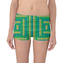 Pattern Grid Squares Texture Boyleg Bikini Bottoms