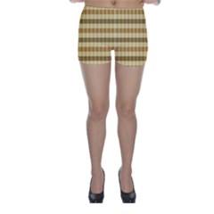 Pattern Grid Squares Texture Skinny Shorts