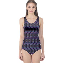 Psychedelic 70 S 1970 S Abstract One Piece Swimsuit by Nexatart