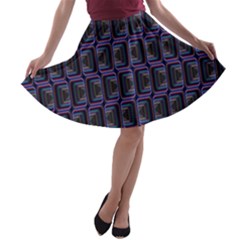 Psychedelic 70 S 1970 S Abstract A-line Skater Skirt by Nexatart