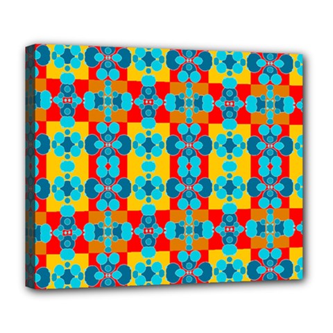 Pop Art Abstract Design Pattern Deluxe Canvas 24  X 20  