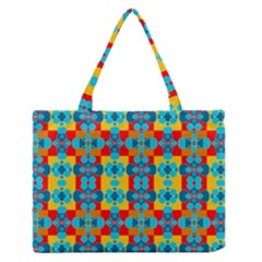 Pop Art Abstract Design Pattern Medium Zipper Tote Bag