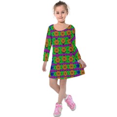 Gershwins Summertime Kids  Long Sleeve Velvet Dress by pepitasart