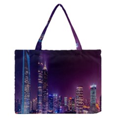 Raised Building Frame Medium Zipper Tote Bag