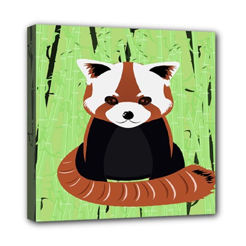 Red Panda Bamboo Firefox Animal Mini Canvas 8  X 8  by Nexatart